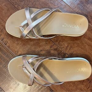 Vionic Women's Rose Gold Strappy Sandals